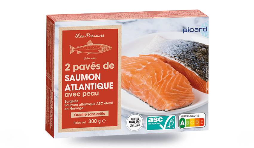 2 pavés de saumon atlantique avec peau ASC