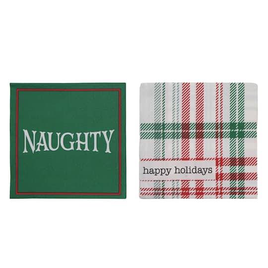 Celebrate It Plaid Paper Beverage Napkins, Assorted (20 ct)