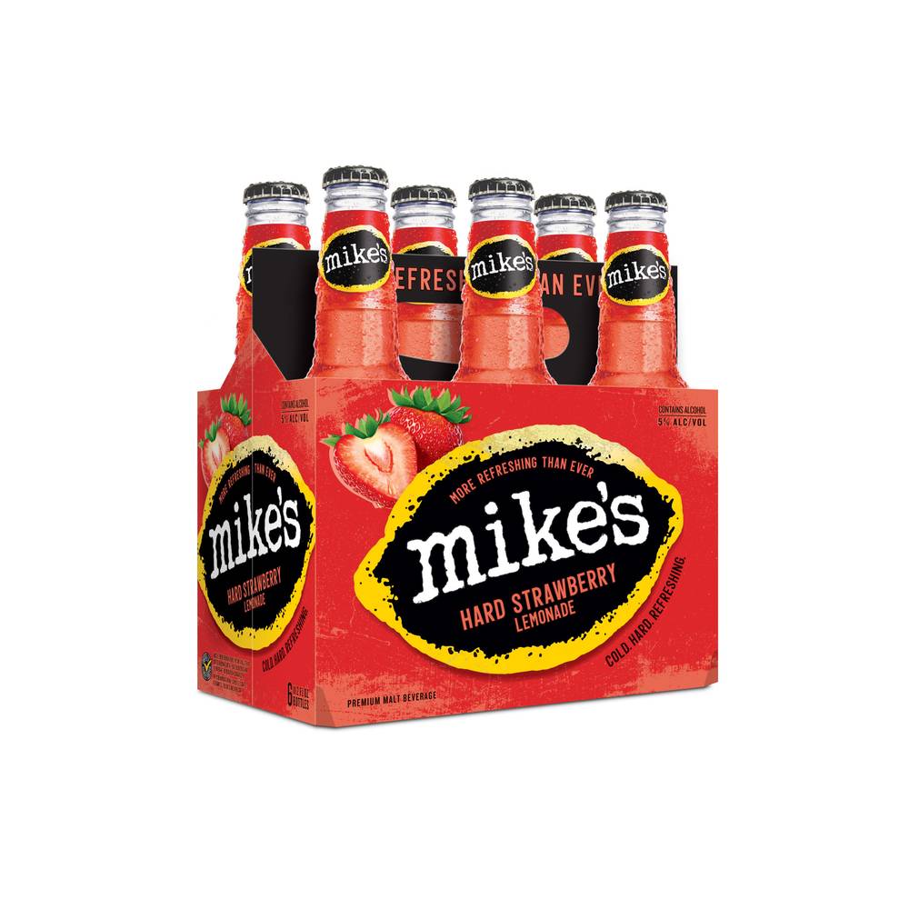 Mike's Premium Hard Malt Beverage, Strawberry-Lemonade (6 x 11.2 fl oz)