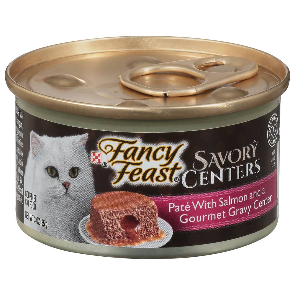 Fancy Feast Pate With Salmon and Gourmet Gravy Center (3 oz)