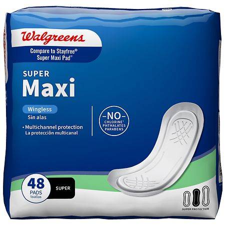 Walgreens Maxi Pads, Super Unscented (1.23 lbs)