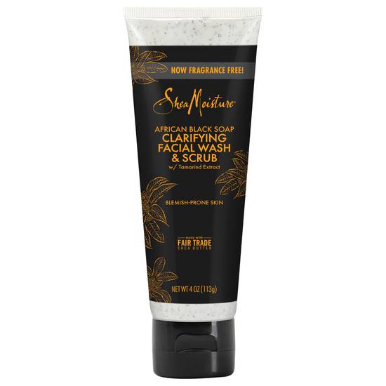 Shea Moisture African Black Soap Problem Skin Facial Wash & Scrub