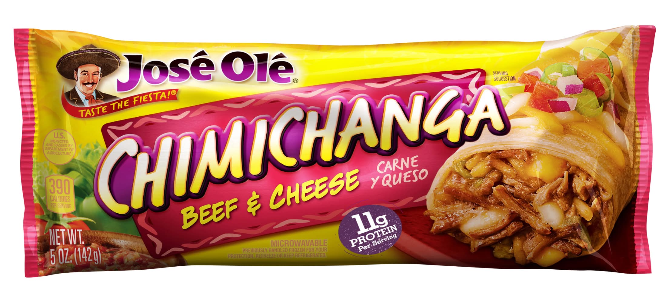Jose Ole Chimichangas, Beef & Cheese (5 oz)