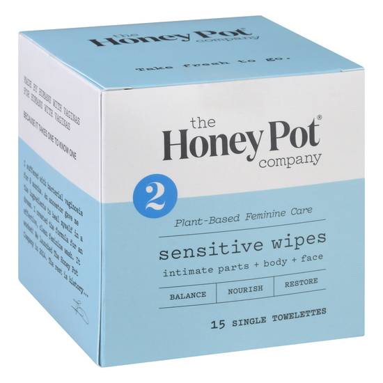 The Honey Pot Sensitive Wipes (15 ct)