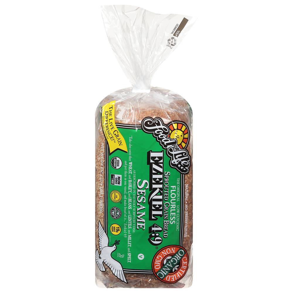 Food For Life Flourless Sesame Sprouted Grain Bread (1.5 lbs)