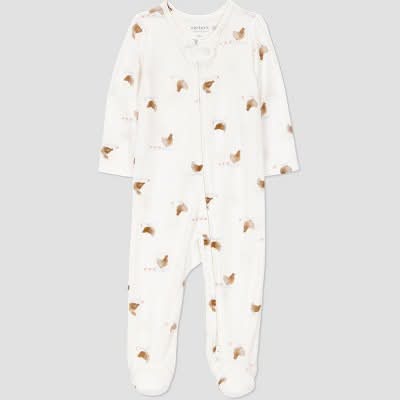 Carter's Just One You® Baby Girls' Chicken Comfy Soft Sleep N' Play - Ivory Newborn