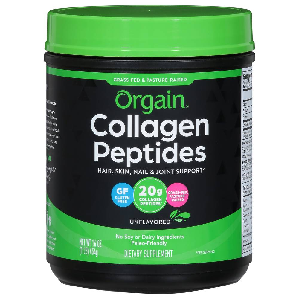 Orgain Unflavored Collagen Peptides Dietary Supplement (1 lbs)