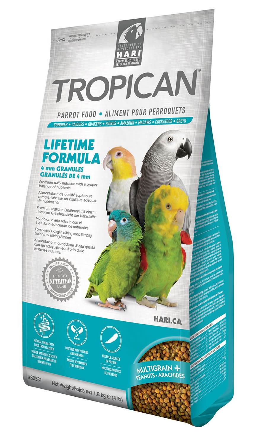 Tropican Lifetime Formula Granules for Parrots, 4 lb