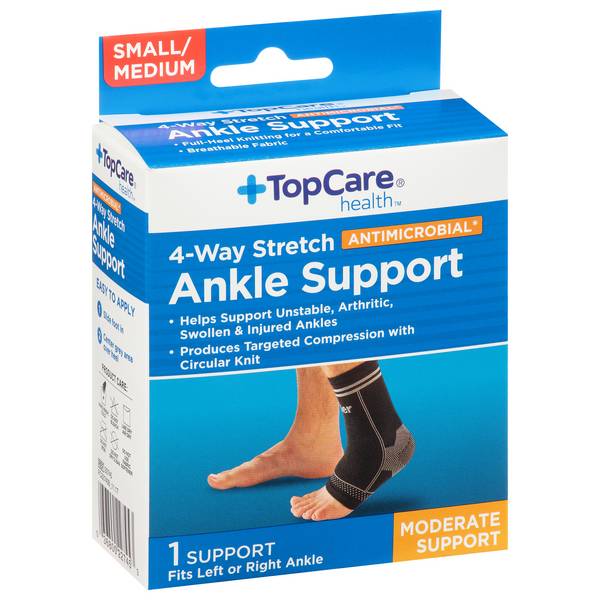 TopCare Ankle Support, 4-Way Stretch, Small/Medium