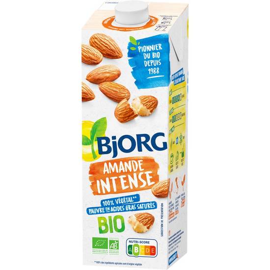 Boisson végétale lait d'amande intense Bio Bjorg 1l