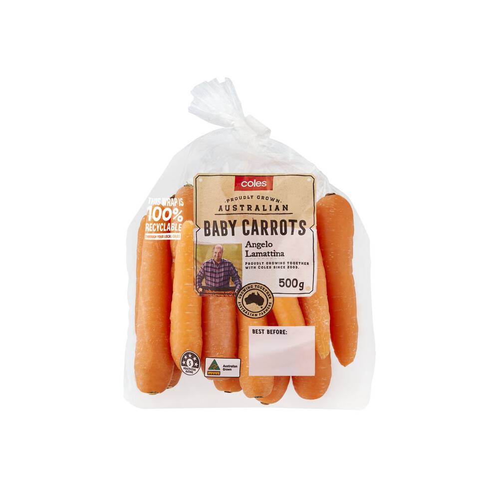 Coles Baby Carrots Prepacked 500g