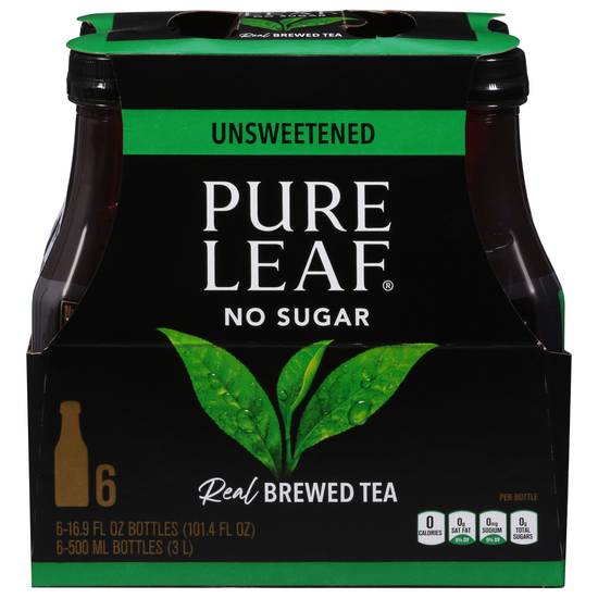 Pure Leaf Real Brewed Unsweetened Tea (6 pack, 16.9 fl oz)