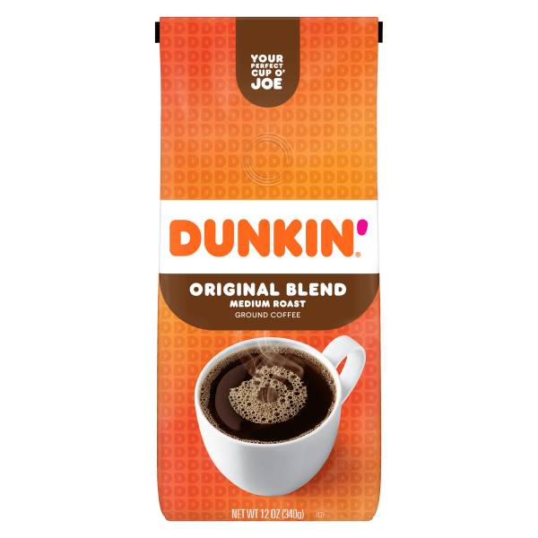 Dunkin' Donuts® Original Blend Ground Coffee, Medium Roast, 12 Oz Per Bag