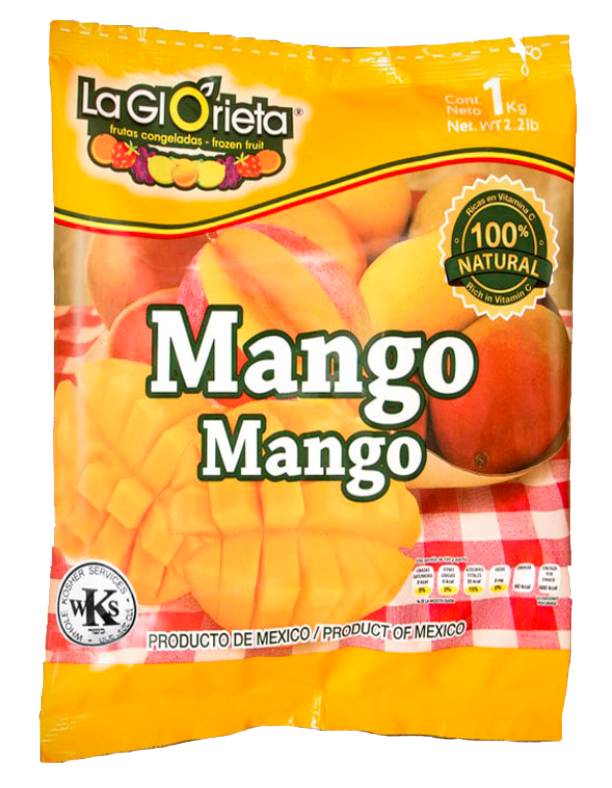 Natural fruits mango congelado mitades (doypack 1 kg)