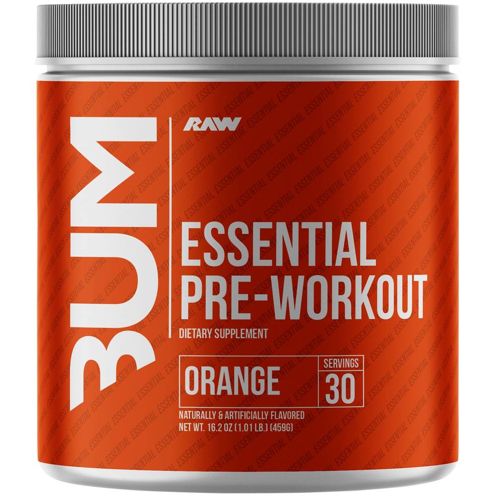 Raw Essential Pre-Workout Dietary Supplement (orange)