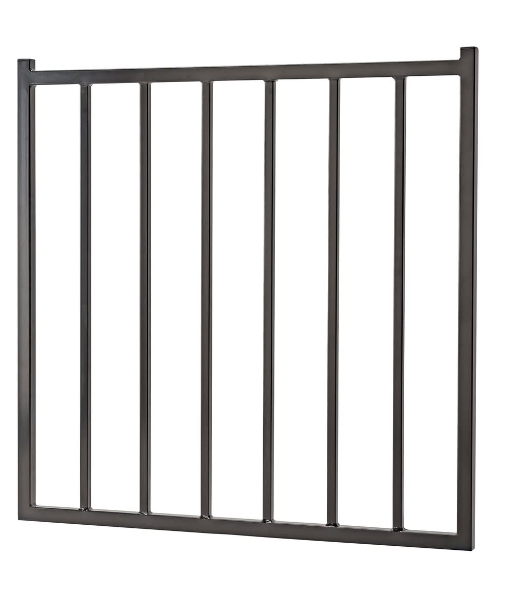 Merchants Metals 3-ft H x 3-ft W Black Steel Security and yard Walk-thru Fence gate