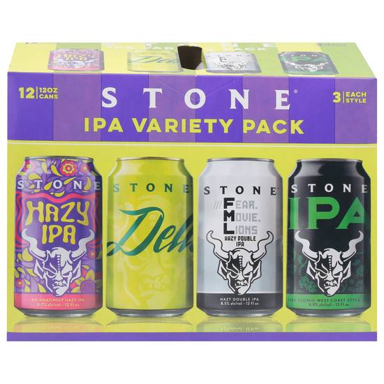 Stone Domestic Ipa Beer Variety pack (12 pack, 12 fl oz)