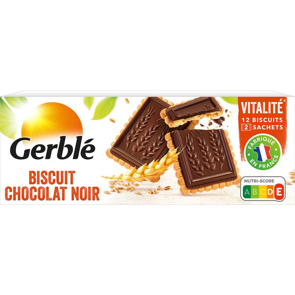 Gerblé - Biscuits au chocolat noir (12 pièces)