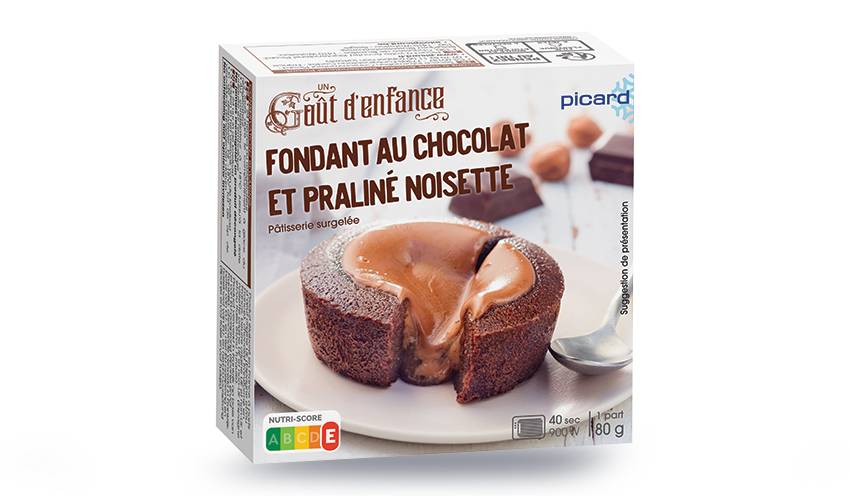 Fondant au chocolat et praliné noisette, 1 part