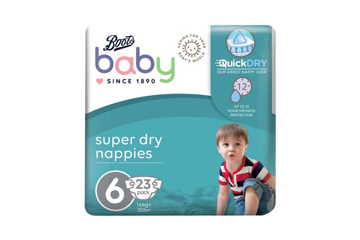 Boots Baby Super Dry Extra Large Nappies Size 6 23s