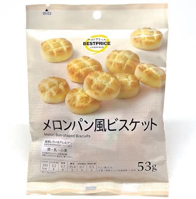 トップバリュ　ベストプライス　メロンパン風ビスケット　５３ｇ