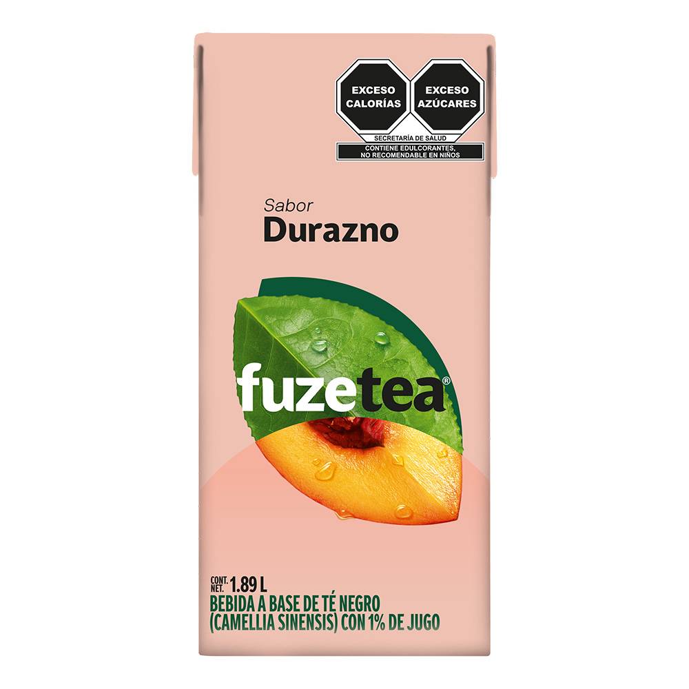 Fuze tea té negro sabor durazno (1.89 l)