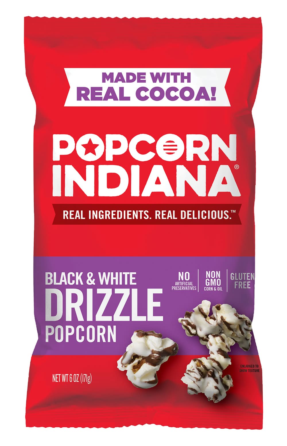 Popcorn Indiana Black and White Drizzle