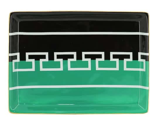 Jonathan Adler X Michaels 10.25" Green & Black Moroccan Key Ceramic Plate