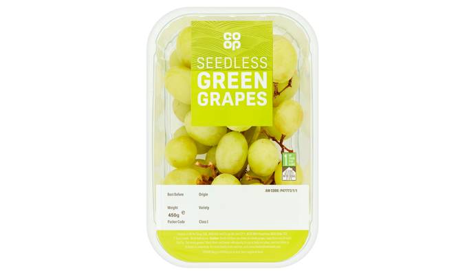 Co-op Seedless Green Grapes 450g