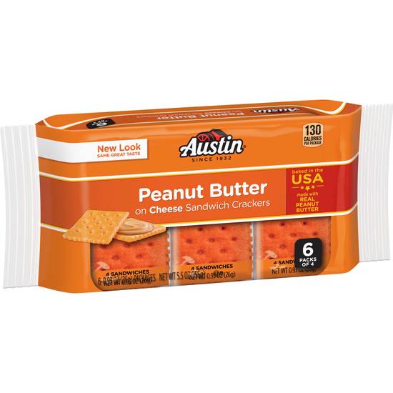 Austin Cheese Crackers with Peanut Butter (6 ct)