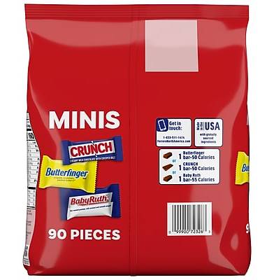 Butterfinger, CRUNCH, and Baby Ruth Miniatures Assorted Milk Chocolate ...