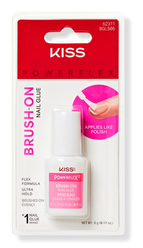 KISS PowerFlex Ultra-Hold Brush-On Nail Glue 0.17 oz