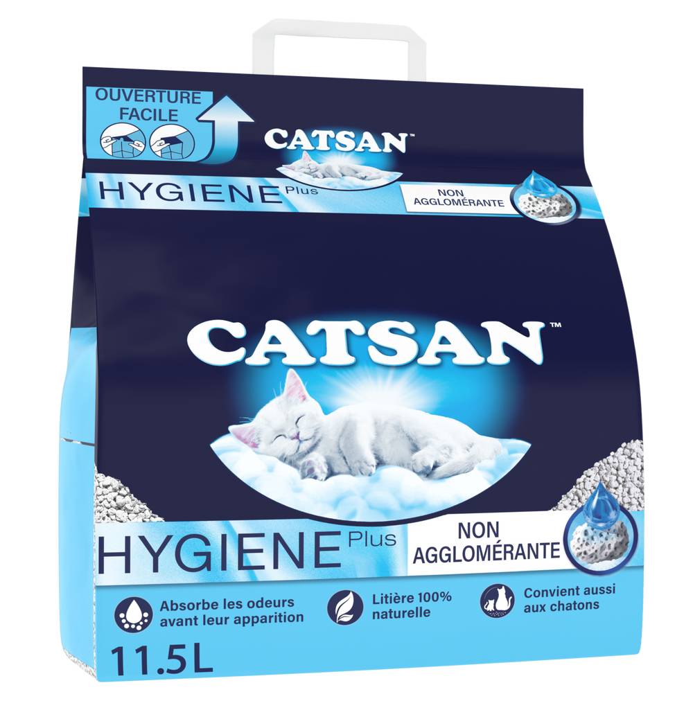 Catsan - Hygiene plus litière minérale pour chat (11,5L)