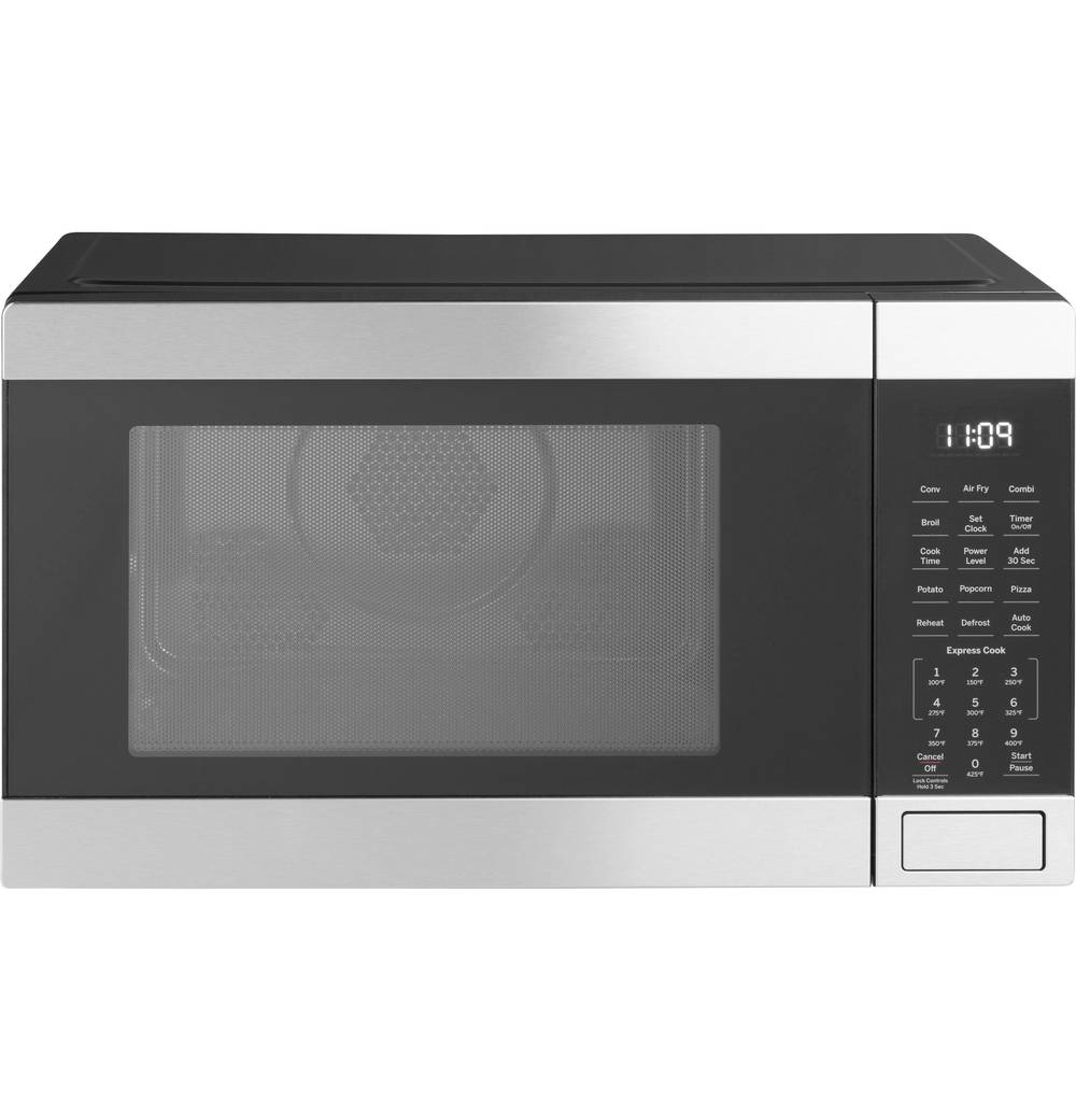 GE 1-cu ft Small 1050-Watt Air Fry Countertop Convection Microwave (Stainless Steel) | JES1109RRSS