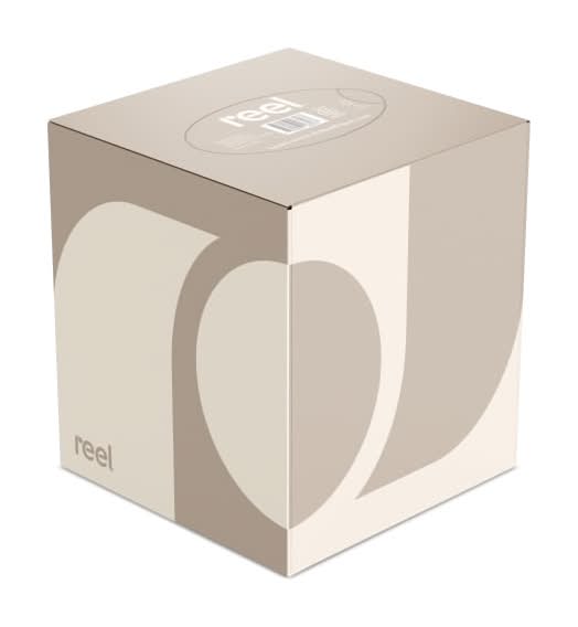 Reel Paper Sustainable Bamboo Facial Tissue, 8x8 in (60 ct)
