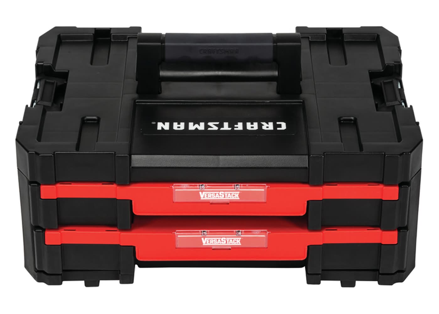 Craftsman Versastack 17 In. 2-Drawer Tool Box 488 Cu In Black/Red