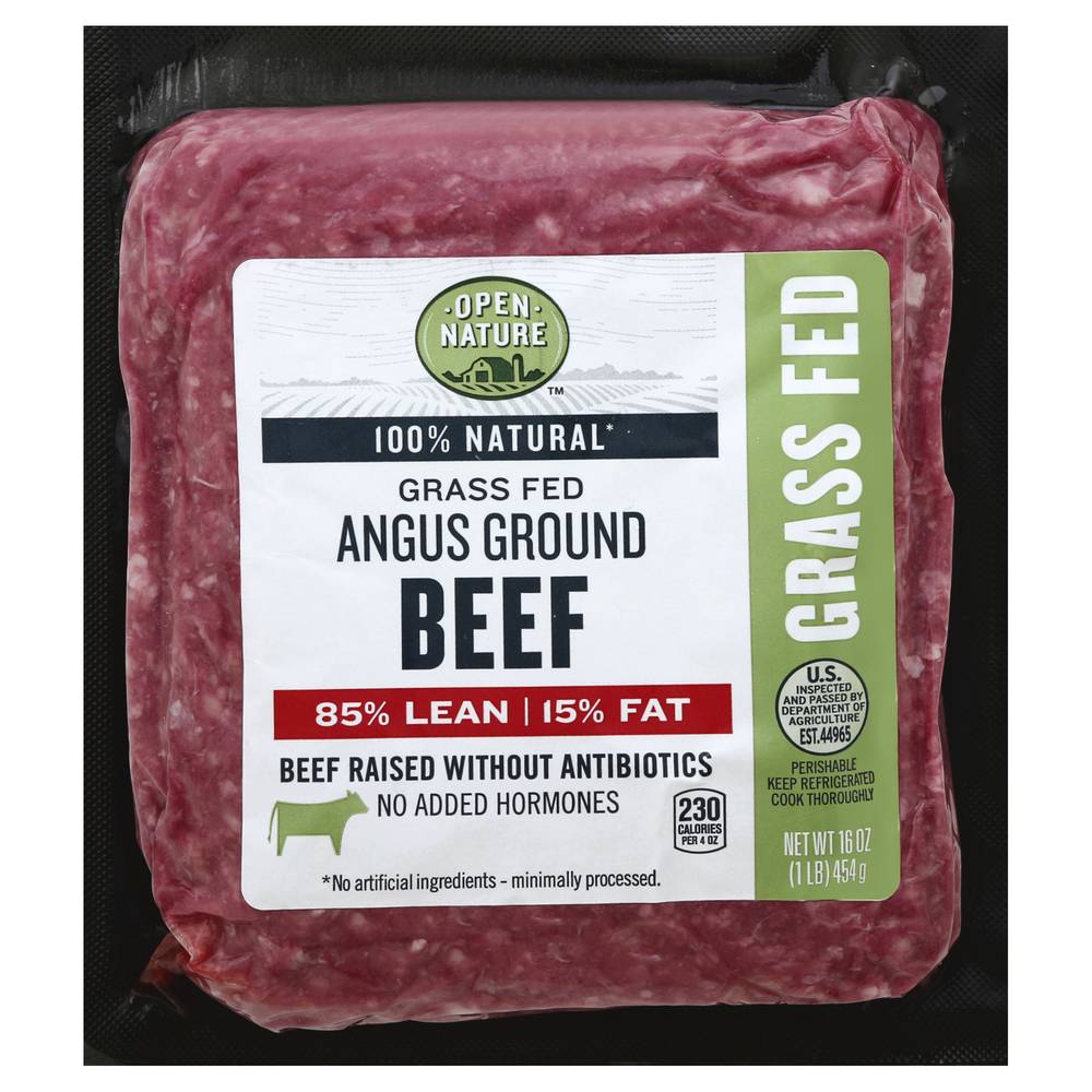 Open Nature 85% Lean Grass Fed Angus Ground Beef (16 lbs)