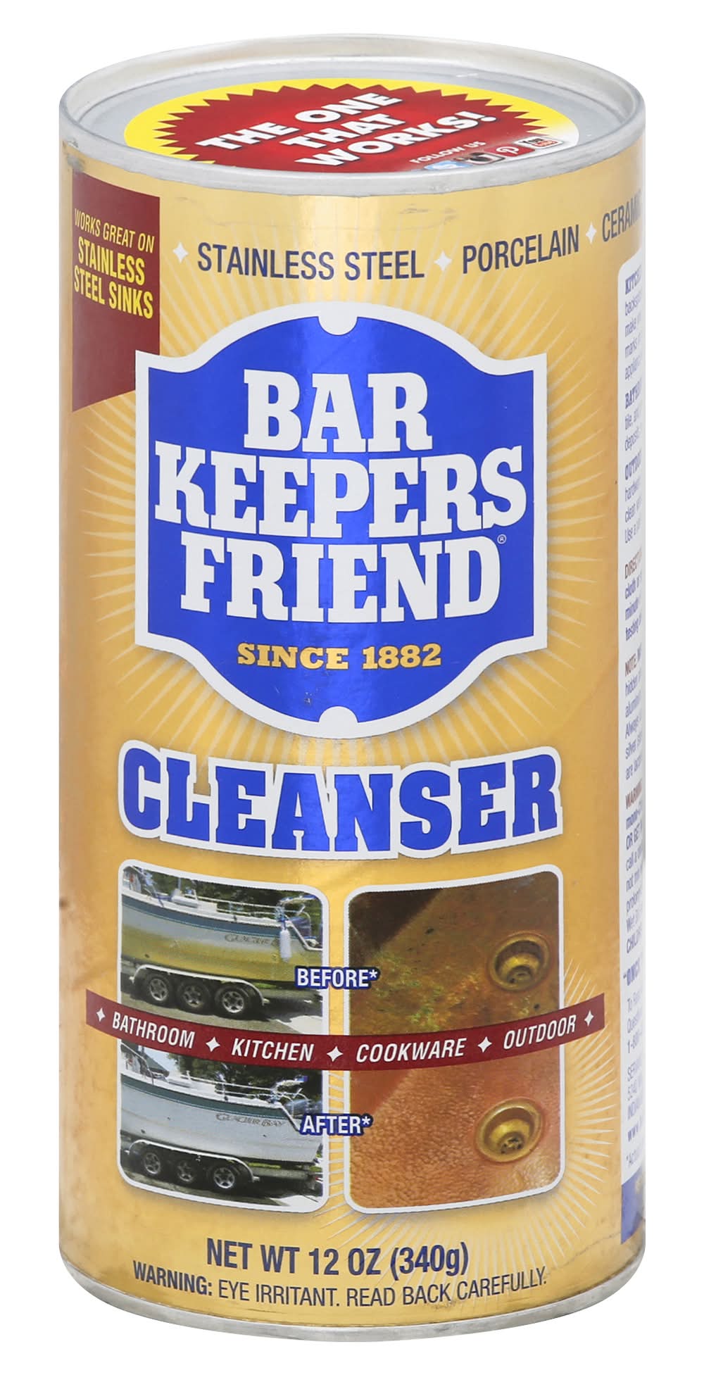 Bar Keepers Friend Cleanser & Polish (12 oz)
