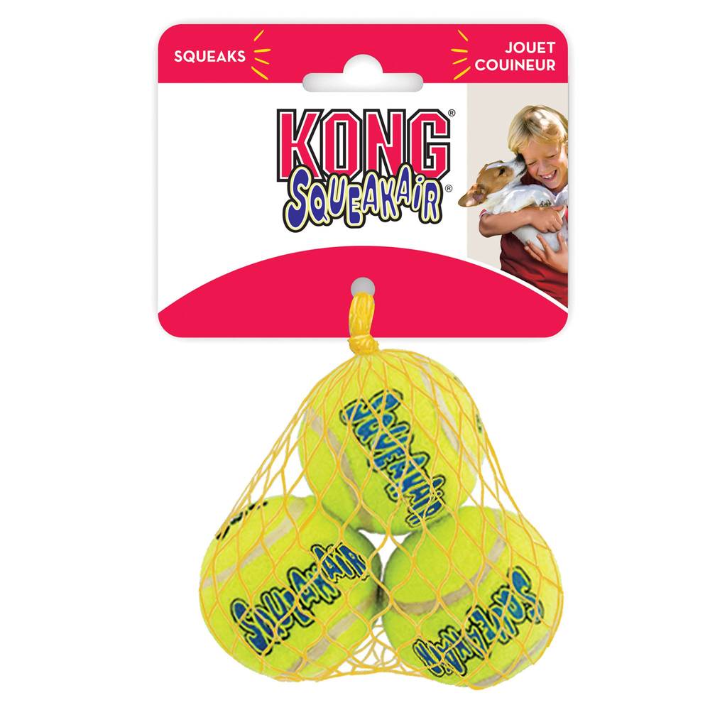 KONG Airdog Squeakair Balls For Dogs, Small (3 ct)