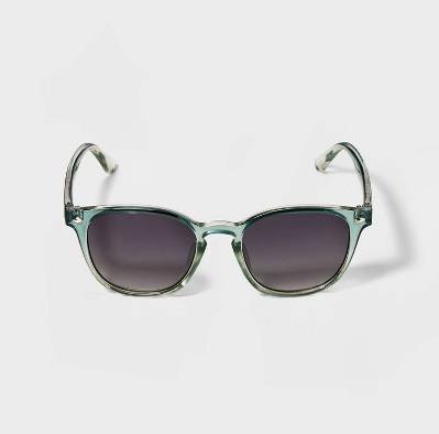 Art Class Boys' Plastic Square Sunglasses, Crystal Blue