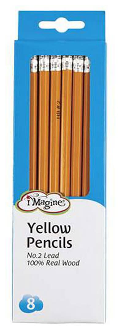 Imagine Yellow #2 Pencils 8 Ct