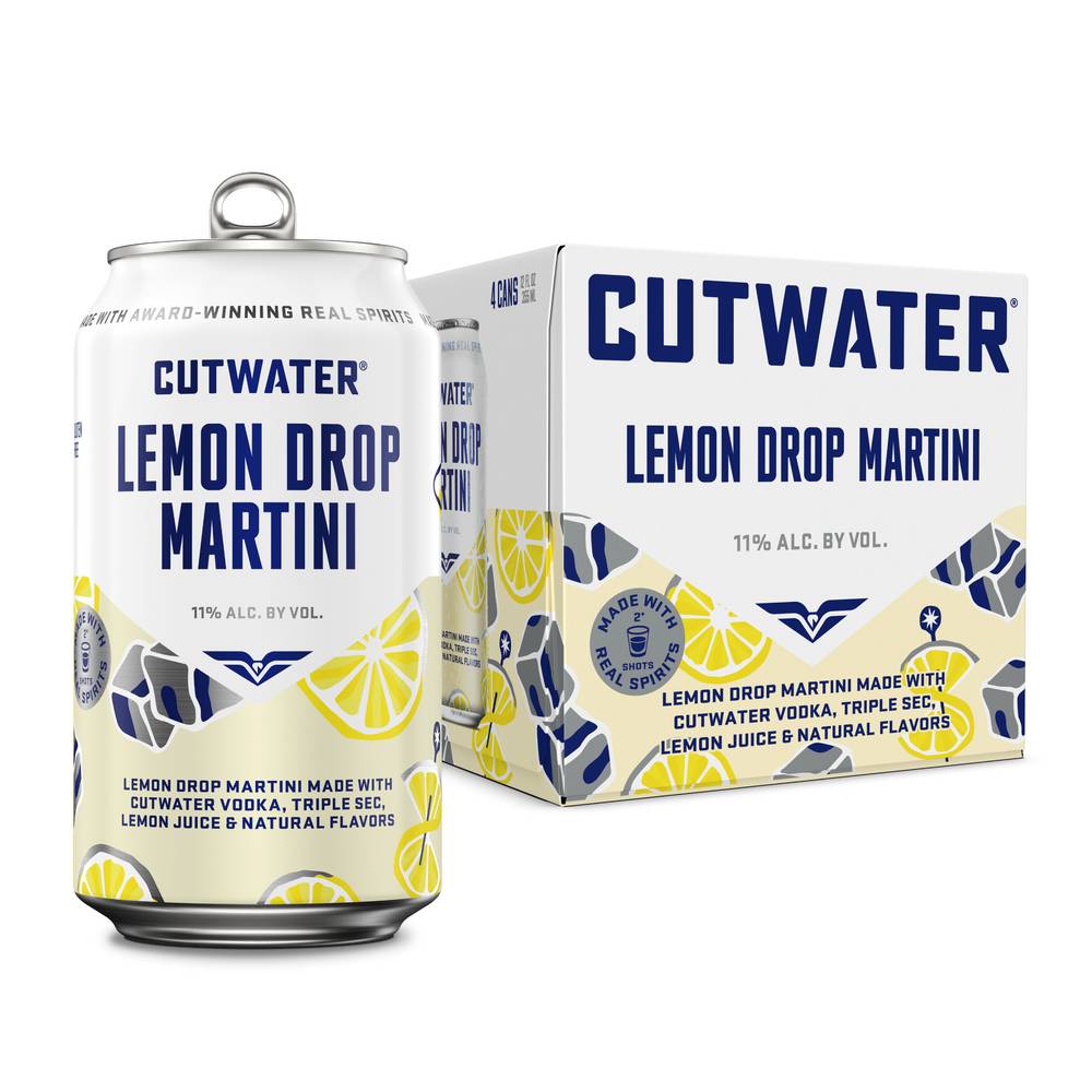 Cutwater Spirits Martini Vodka (4 pack, 12 fl oz) (lemon drop)