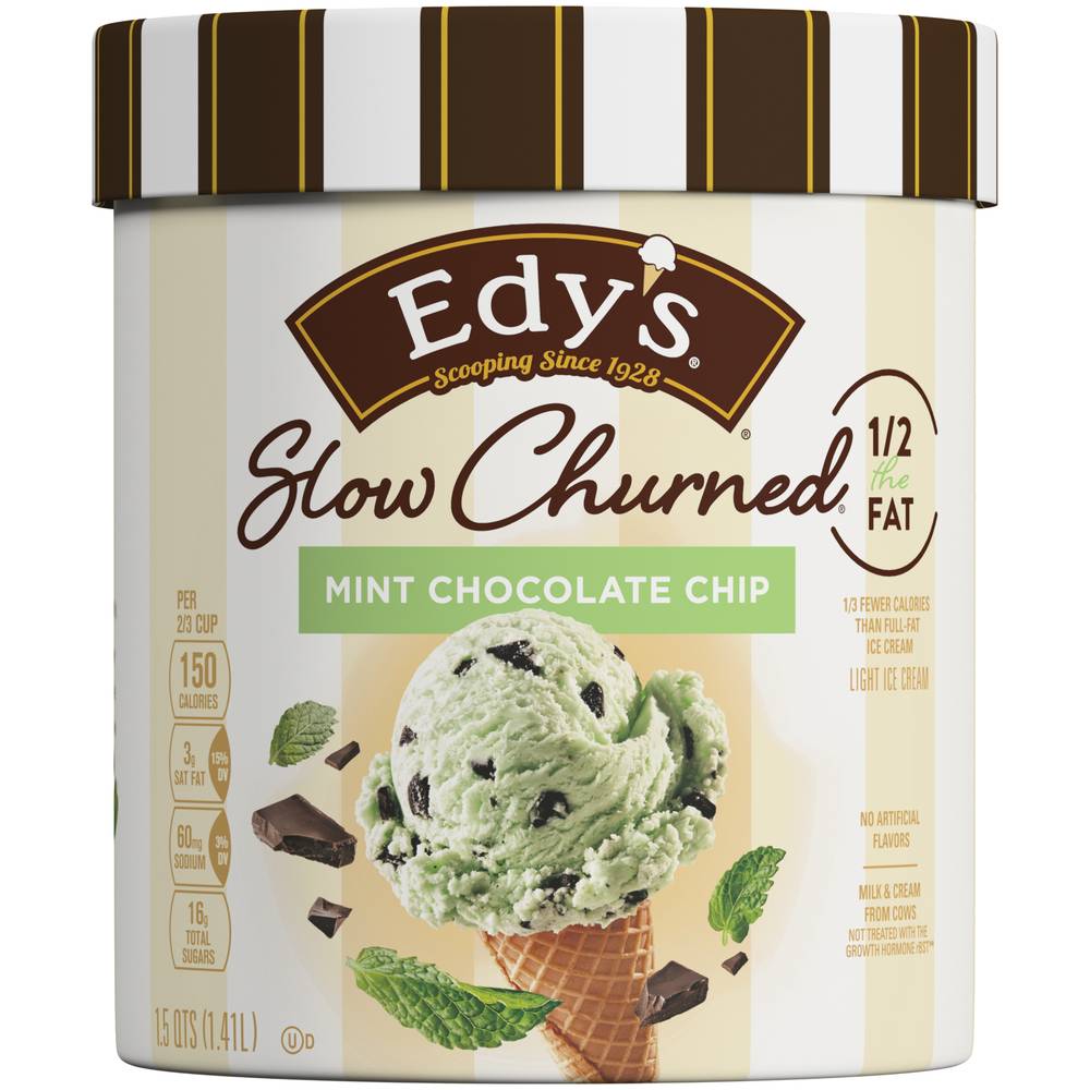 Edy's Slow Churned Mint Chocolate Chip Ice Cream (1.5 qt)