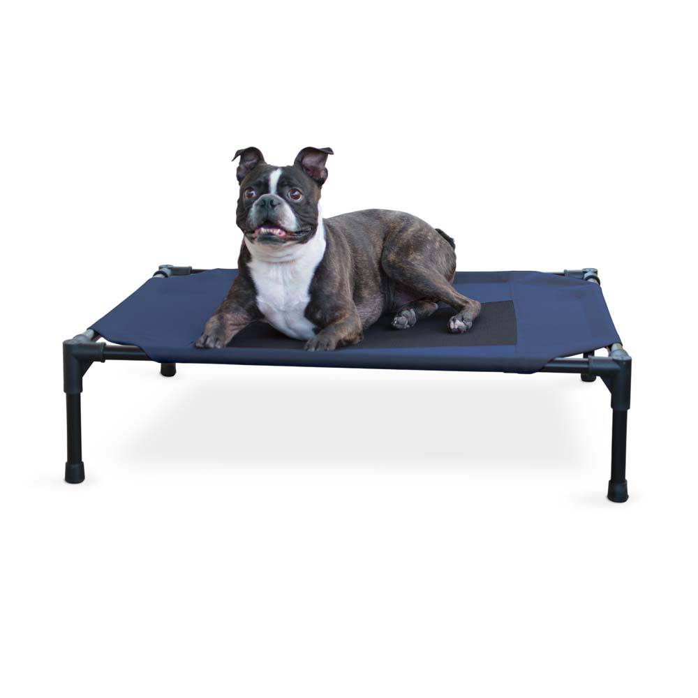 K&H Pet Products Original Pet Cot Elevated Dog Bed (medium/blue-black )