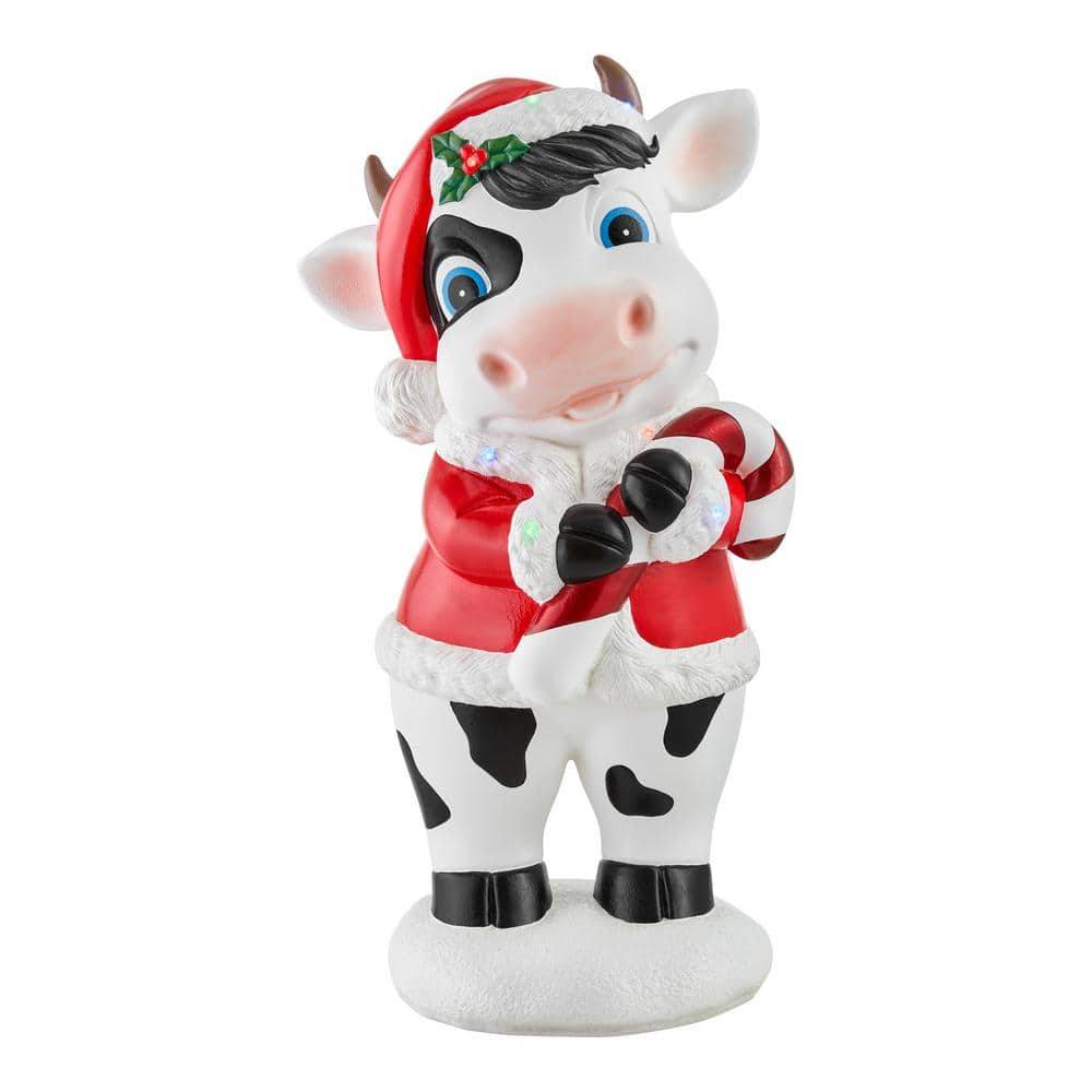 Home Accents Holiday 2.5 Ft. Led Cow Holiday Porch Greeter