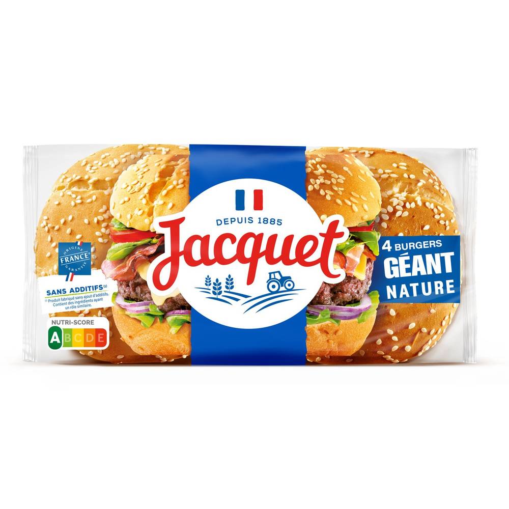 Jacquet - Pain spécial pour hamburger (4 pièces)