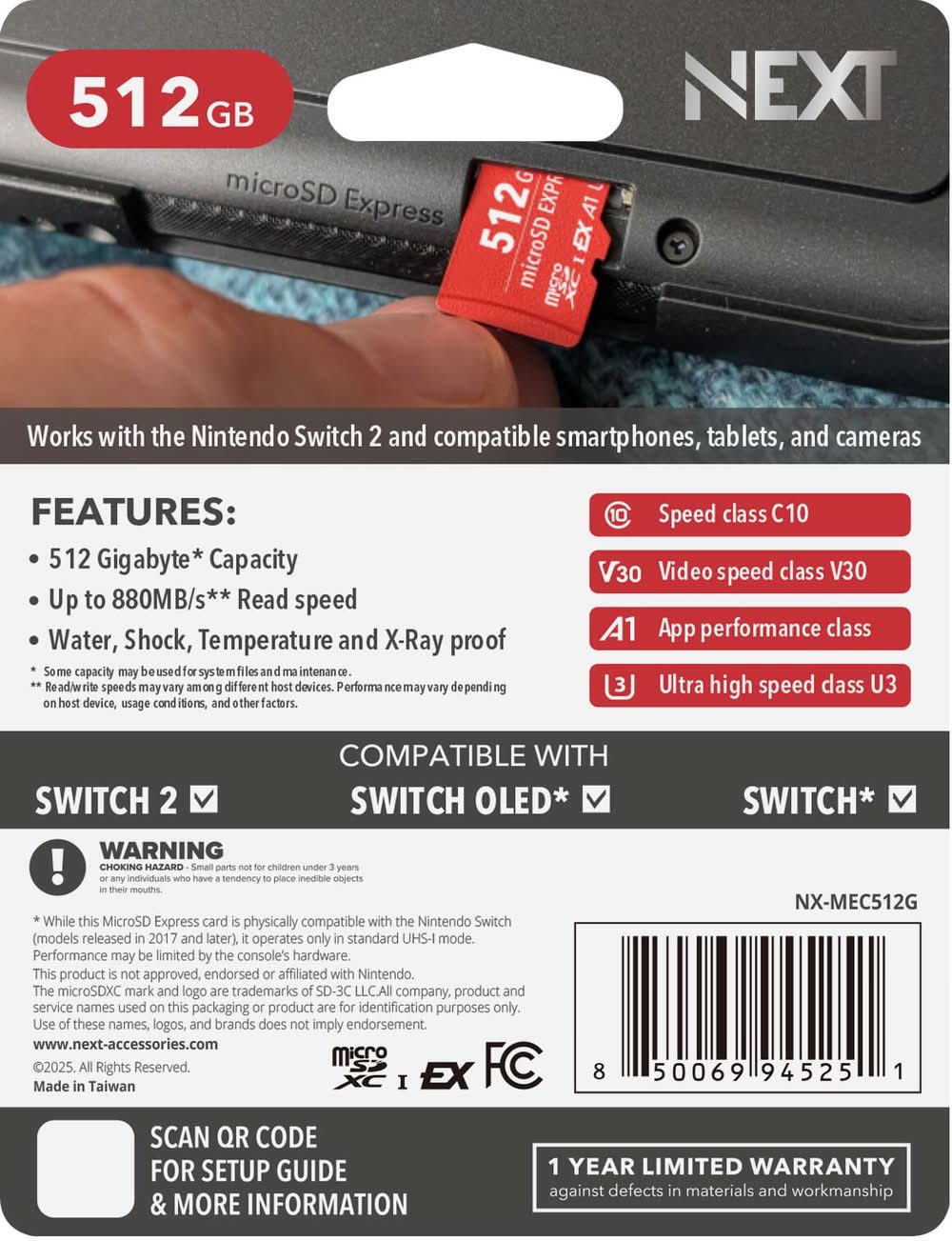 Next Express Microsd Memory Card Works With Nintendo Switch 2
