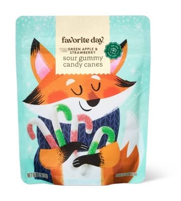 Sour Gummy Christmas Candy Canes - 7oz - Favorite Day™