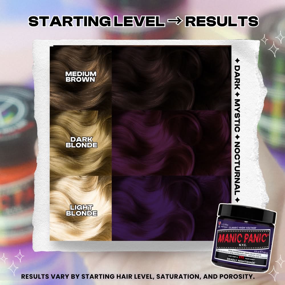 Manic Panic Semi Permanent Cream Hair Color, Deadly Nightshade (4
