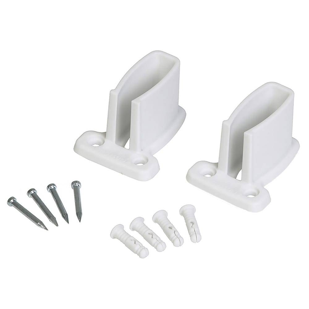 ClosetMaid 2-Pack White Resin Wire Shelf Side Wall Mounting Hardware | 66205